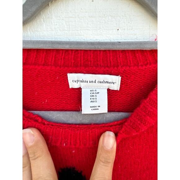 Cupcakes & Cashmere Red French Bulldog Sweater, Size S - Picture 6 of 6